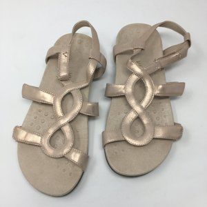 Vionic Orthopedic Sandals Gold Women's Size 8